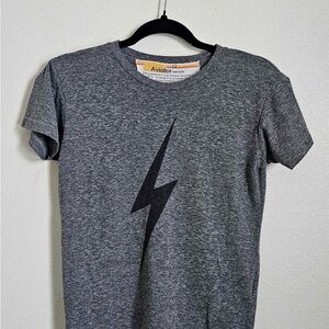 Aviator Nation kidsGray Lightning Bolt T‑Shirt